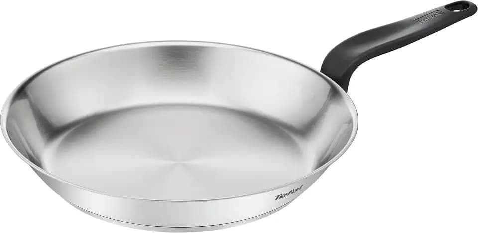 Tefal - Primary Pfanne ohne Beschichtung - dicker Boden - 30 cm - Edelstahl