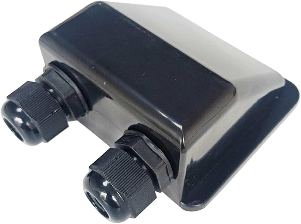 enjoy solar ABS 2-FachKabeldurchführung Solarmodul Haltespoiler in Schwarz, ideal für Wohnmobile Caraven Boot
