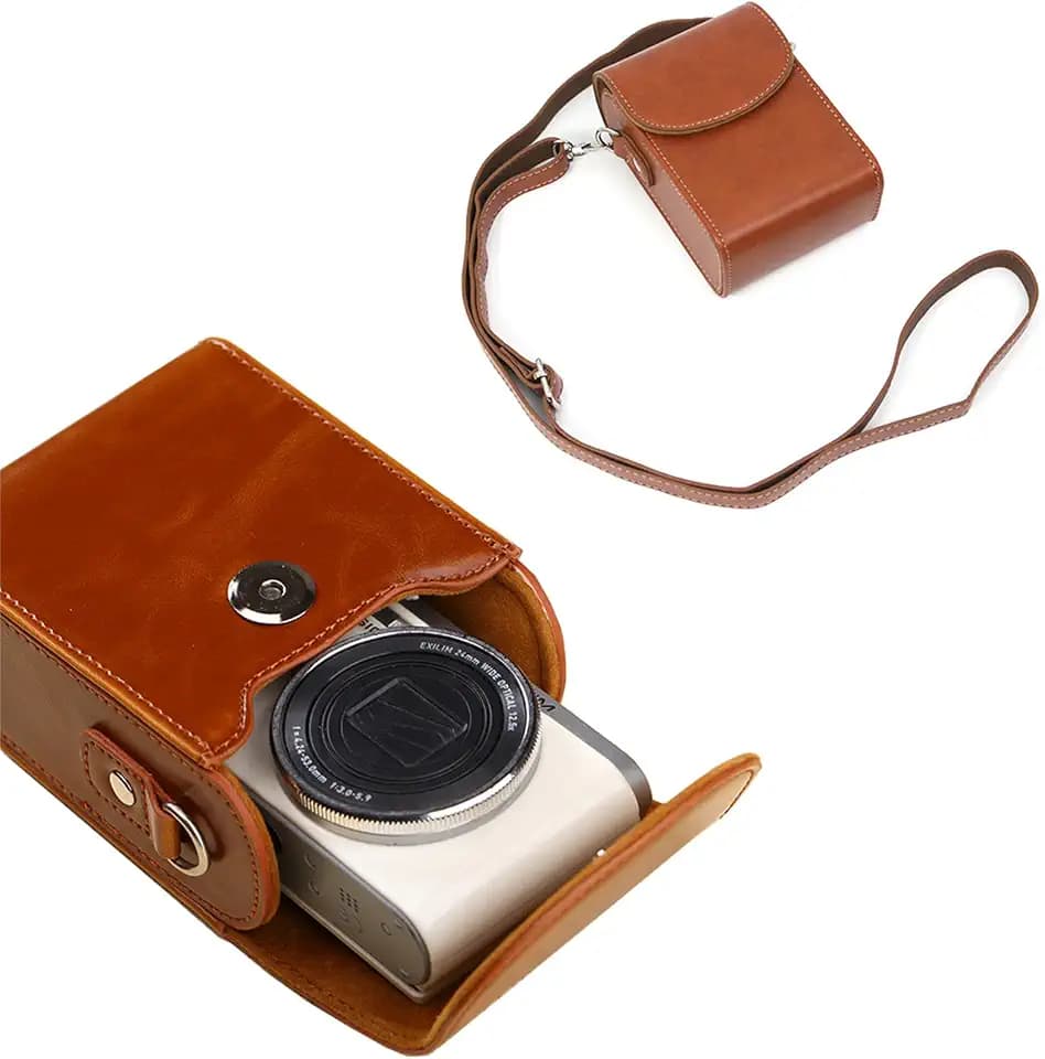 NOUKAJU Case for KODAK PIXPRO FZ55, Camera Protective Cover,Drop-Proof,Portable Travel Carrying Protective Storage Case,Protective Case for KODAK PIXPRO FZ55 Digital Camera(Brown)