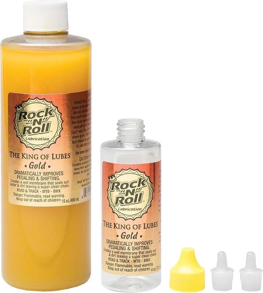 Rock N Roll Bike Lubricant Application Kit, Gold Bike Chain Lube 16oz