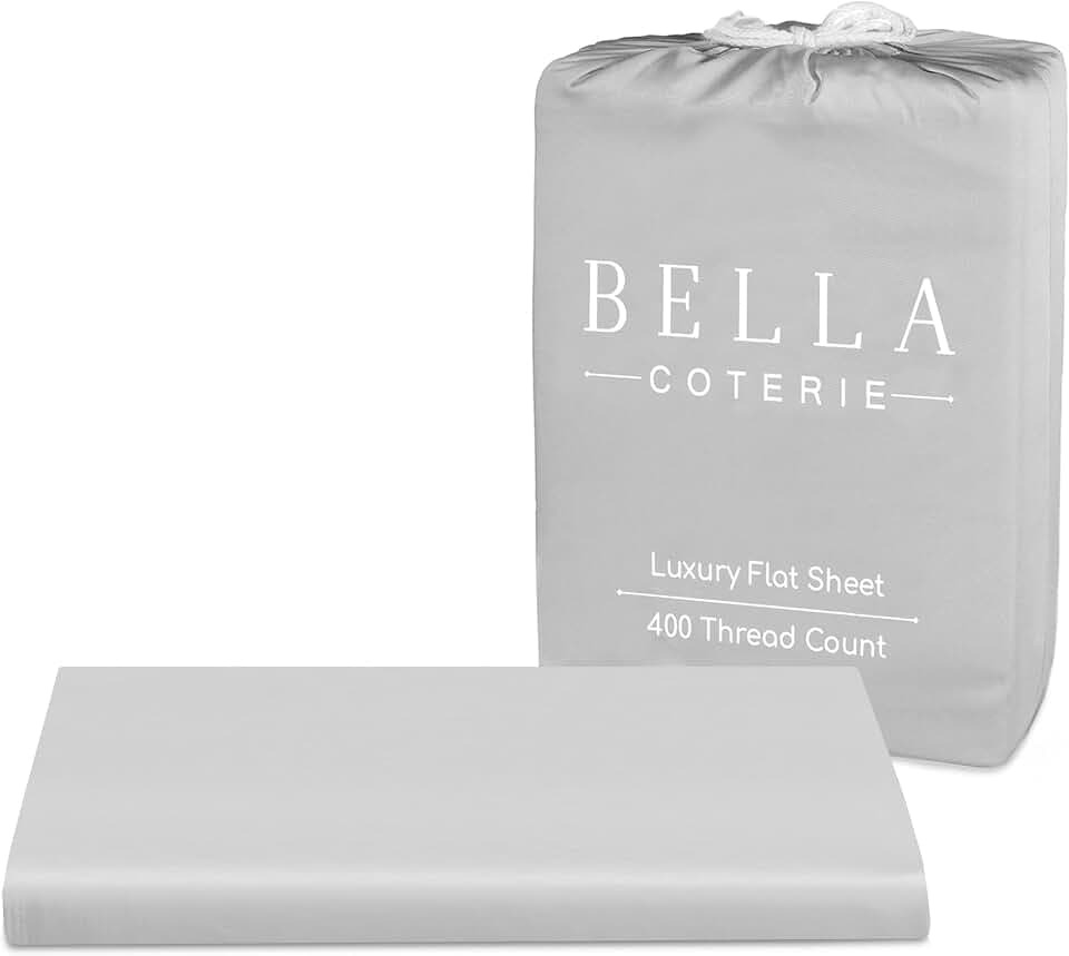 Bella Coterie Luxury Bamboo Viscose Cal King Size Flat Sheet Only | 1 Piece