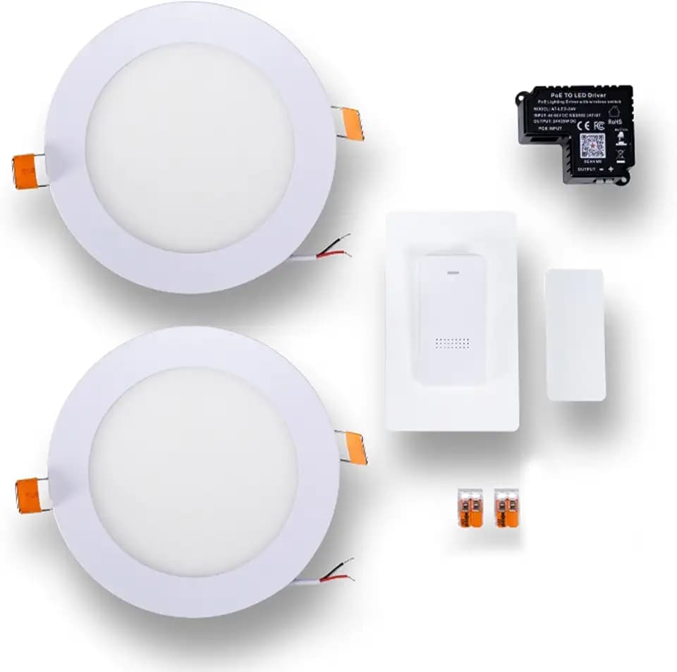 PoE Texas PoE Lighting Kit with 2 x 4-Inch LED Disc Lights
