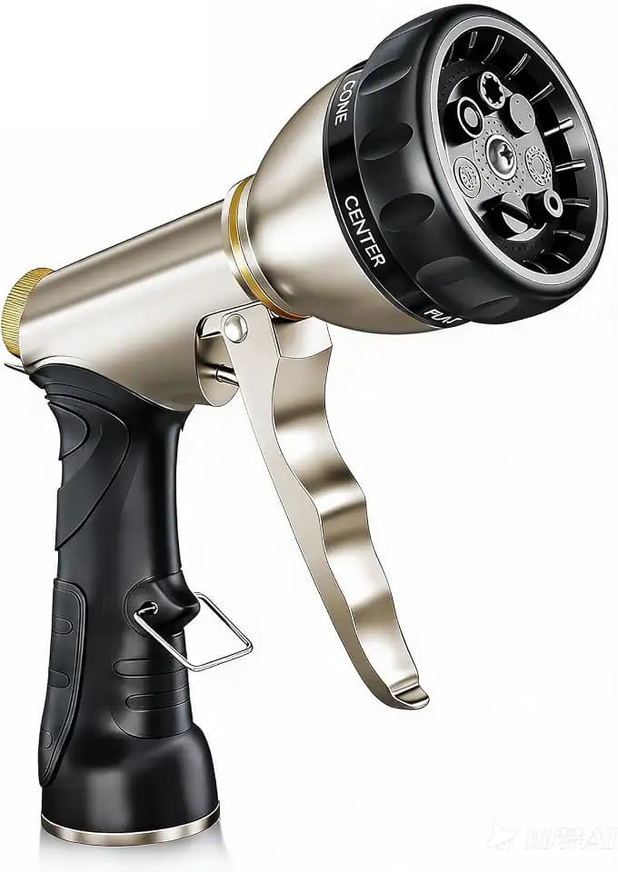 ARXIVE Metal Garden Hose Nozzle, Heavy Duty High Pressure Hand Sprayer