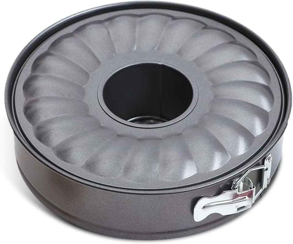 Springform 24 cm Rund, Kleine Kuchenform Mit Flach und Rohrboden, Springform Mit Antihaftbeschichtung für Backform,Backformen,Tortenform,Kuchenformen