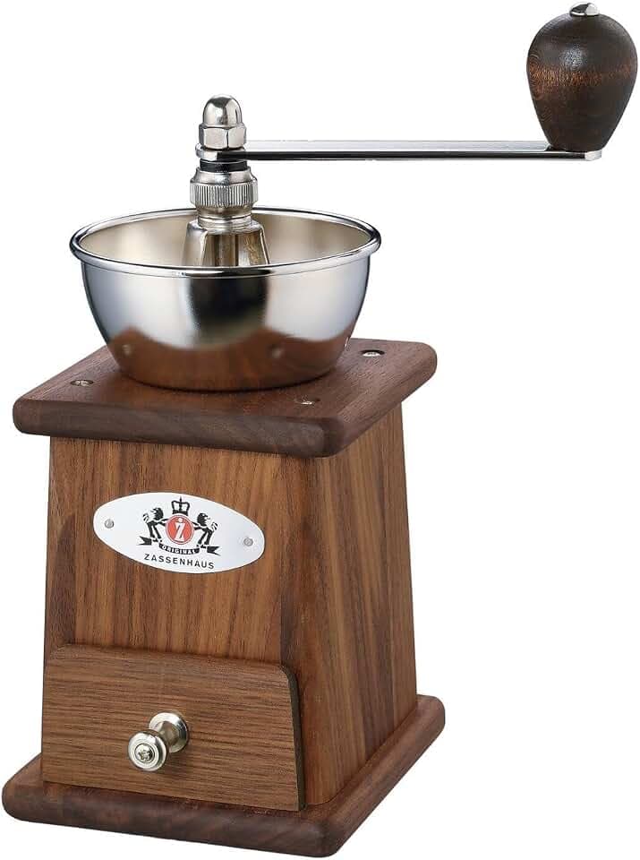 Zassenhaus Kaffeemühle SANTOS Nussbaum, stufenlose Mahlgradeinstellung