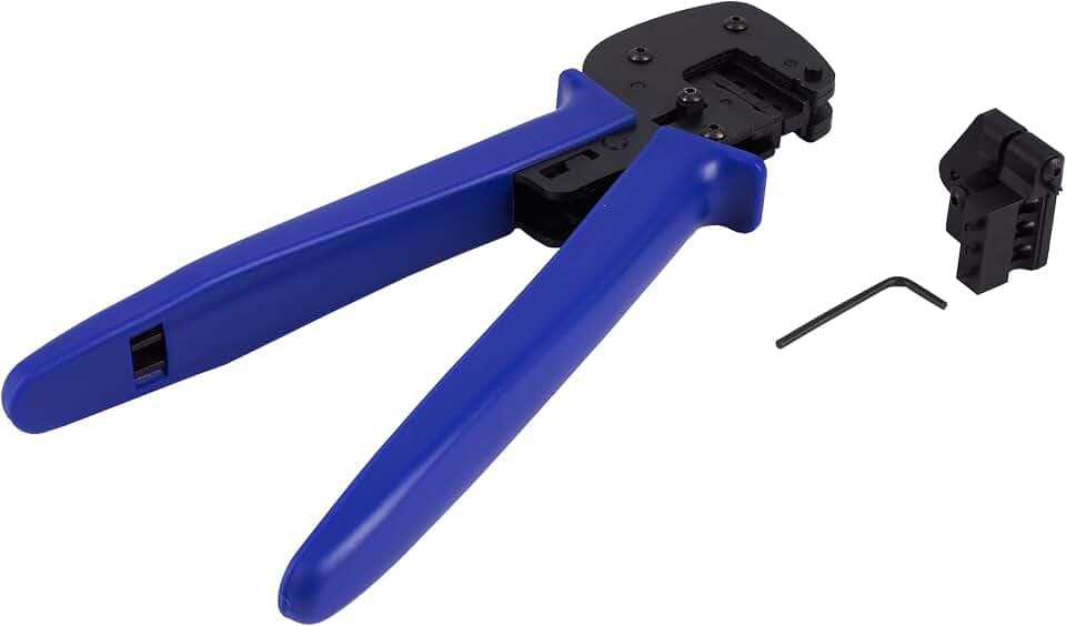 1aTTack.de 1x - PV4 Crimpzange Pro 2.5/4/6mm², 26-10AWG, Blau – Für Photovoltaik Steckkontakte, Ergonomisches Design, Sicherheitsmechanismus