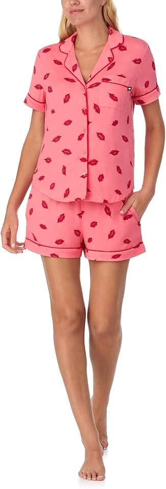 kate spade new york Short Sleeve Knit Shorty Pj Set