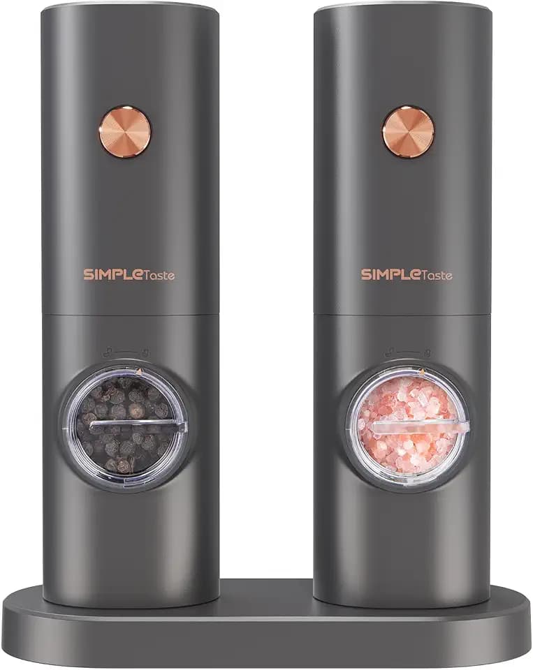 SIMPLETASTE Salz und Pfeffermühle Elektrisch 2er Set