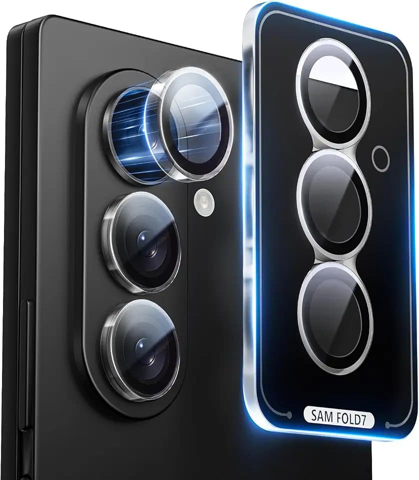 X-it for Samsung Galaxy Z Fold 7 Camera Lens Protector & Camera Cover, 1:1 Invisible Fit, Ultra HD, 9H+ Military-Grade Aerospace Tempered Glass, Anti-Scratch & Shockproof, Strong Adhesion, Case Friendly