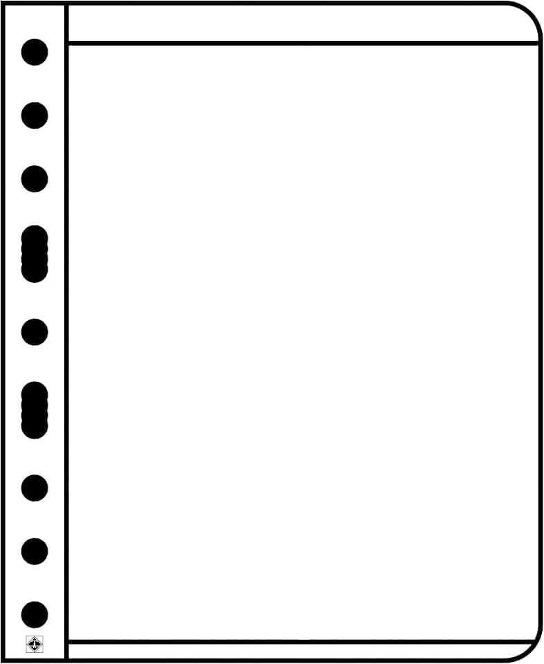 LIGHTHOUSE- VARIO Stamp Pages for Stamp Albums, Clear 9-Hole Binder Pages with 1 Pocket for Stamp Collection - Pack of 25