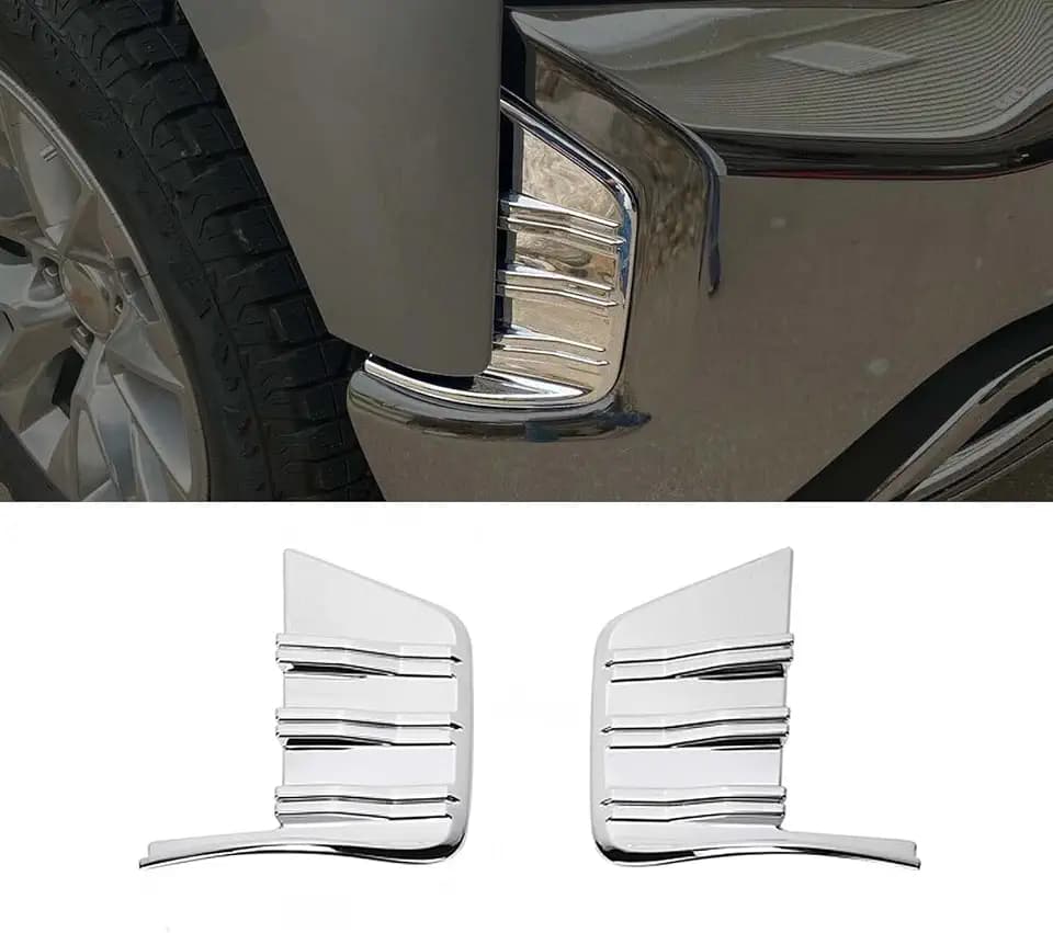 Voodonala Chrome Front Fog Light Cover Trim Bezel Compatible with 2019-2022 Chevy Silverado 1500