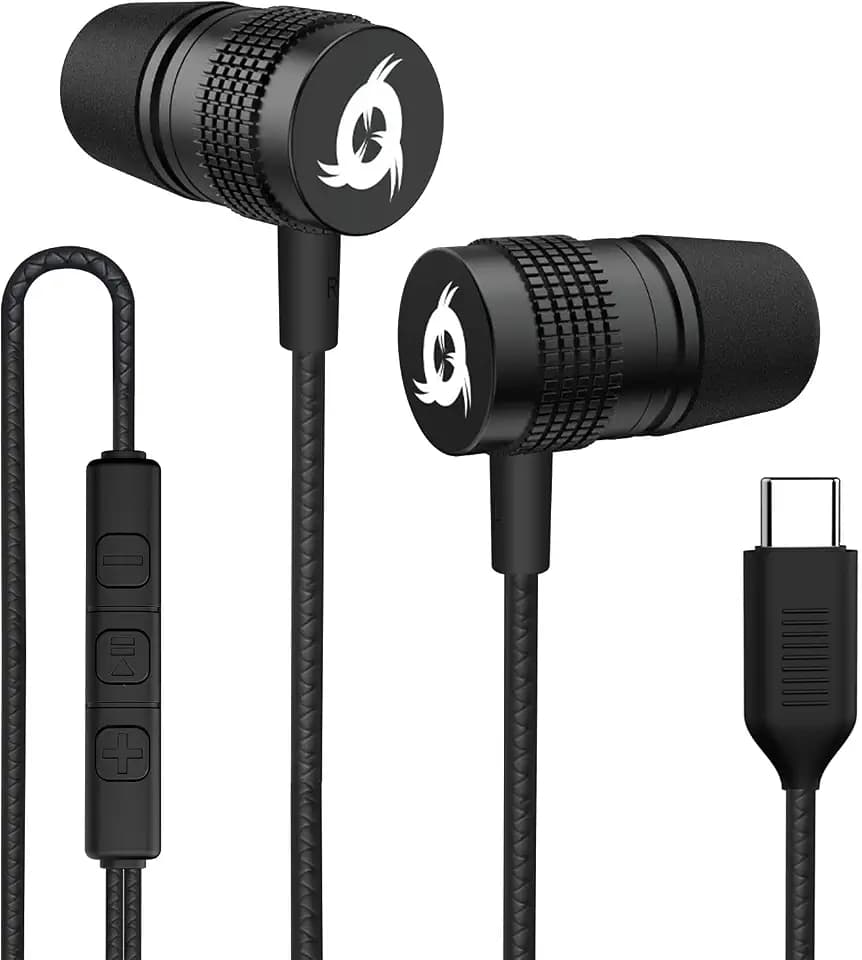 KLIM F1 USB-C In-Ear Kopfhörer mit Mikrofon und Memory-Schaumstoff