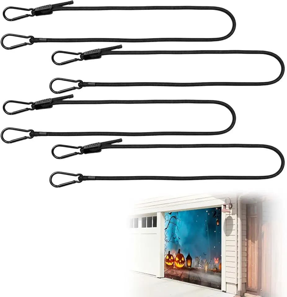 4Pcs Garage Door Banner Clamps, Halloween Christmas Garage Door Cover Clips