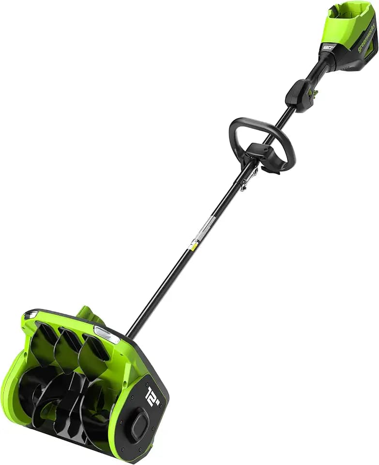 Greenworks 80V 12" Brushless Snow Shovel, with Directional Vanes and LED Light, Not Included Battery and Charger
