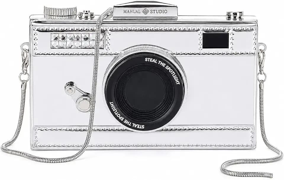 QZUnique Women's Camera Shaped Casual Cross body Shoulder Handbag Purse