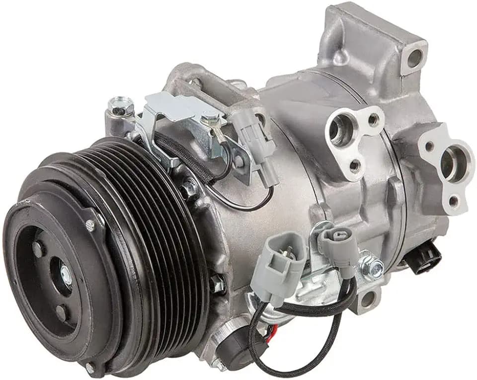 AC Compressor & A/C Clutch For Toyota Camry V6 & Avalon Replaces 6SBU16 7-Groove w/Triangle Plug - BuyAutoParts 60-01916NA NEW