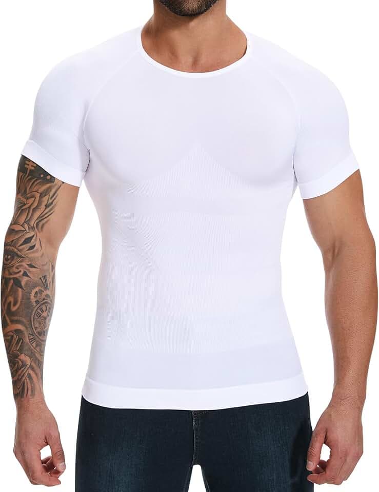 Shapewear Herren Seamless Kompressions Shirt Elastische Figurformende Bauchweg Unterwäsche Männer Body Shaper Top