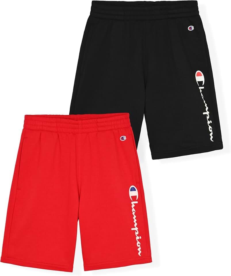 Champion Boys 2 Pack Signature Fleece Shorts for Kids
