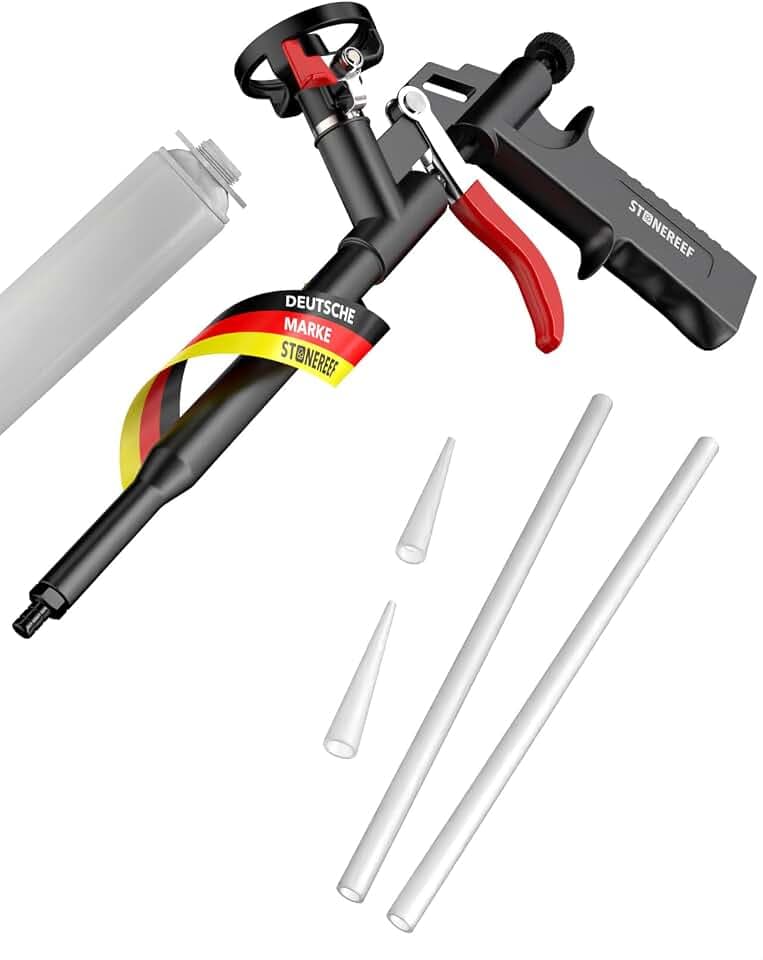 Schaumpistole PU Bauschaumpistole Teflon für Pistolenschaum + 2 Rohre