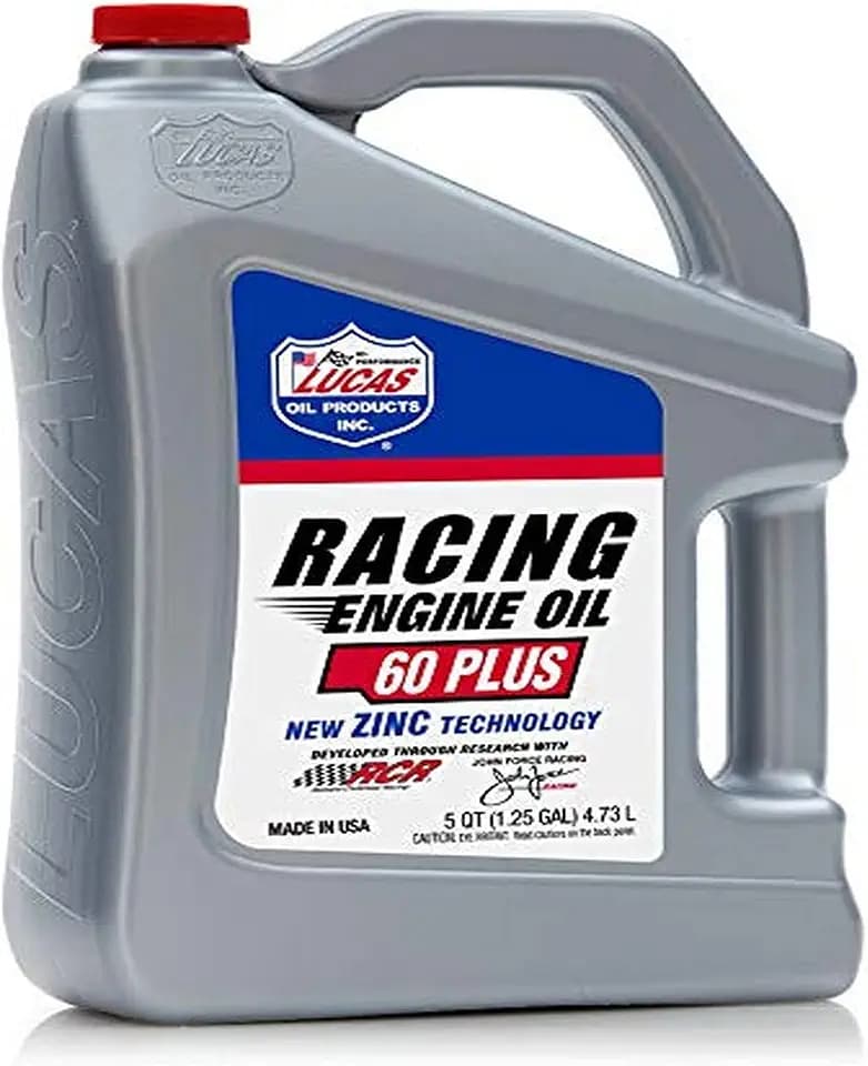 Lucas Oil SAE 60 Plus Racing Engine Oil 5 Quarts (Pack of 1)