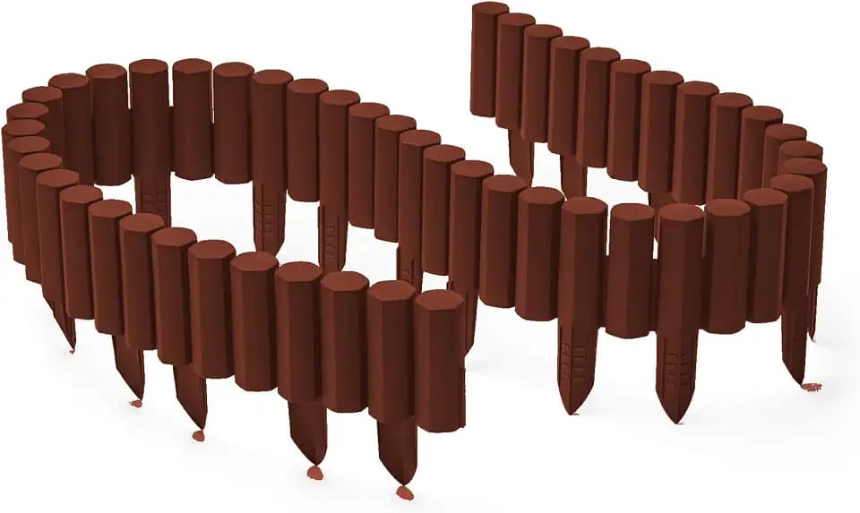 STELLA GREEN Beeteinfassung 13,2 m x 15 cm - Gartenpalisade in Holzoptik