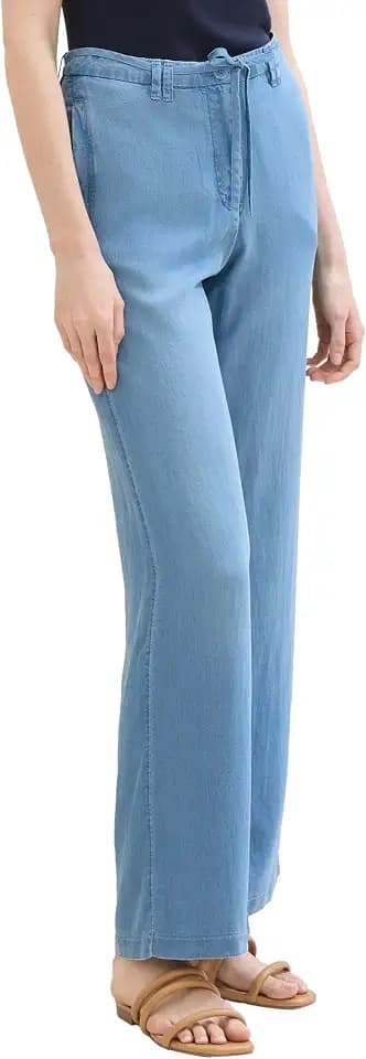 TOM TAILOR Damen Wide leg Hoseaus Denim tencel