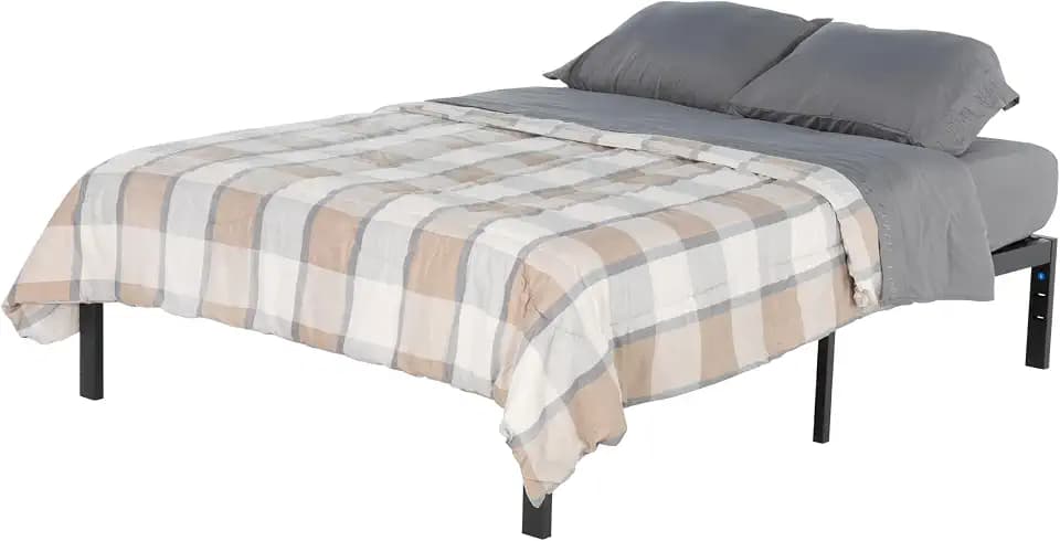 by Lippert Plaid Narrow King All-in-One RV Bedding Set with Happy Camper Embroidery, Fitted Sheet, Top Sheet, Quilt, Two Pillowcases - 2024121148