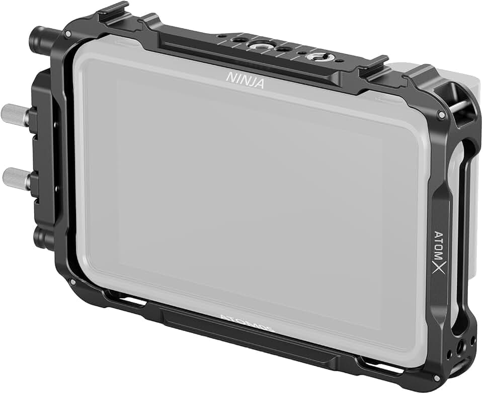 SMALLRIG Monitor Cage für Atomos Ninja V, Käfig mit Befestigungspunkten und SSD-Laufwerksperren - 2209