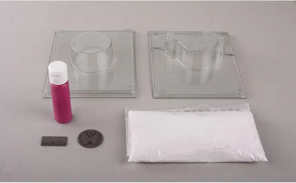 Rayher DIY-Bastelpackung Raysin-Anhänger Motiv Vogel und Scheibe, 6 Deko-Hänger selbst gießen, mit Gießpulver, Gießformen, Farbpigmenten, Labels, 34416000
