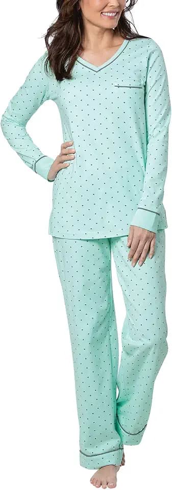 PajamaGram Pajamas For Women - Womens PJ Sets, Pullover Top, 100% Cotton