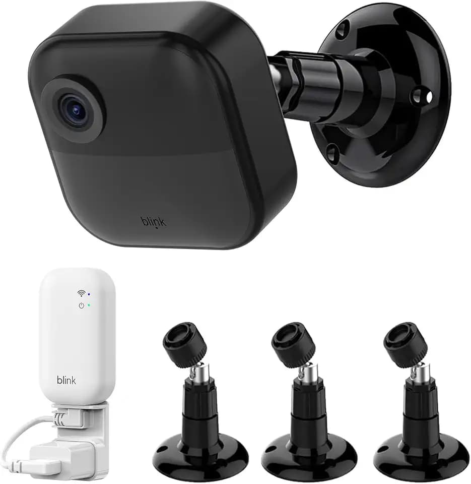 Blink Outdoor Camera Mount with Sync Module Outlet Mount (Black, 3 Pack)