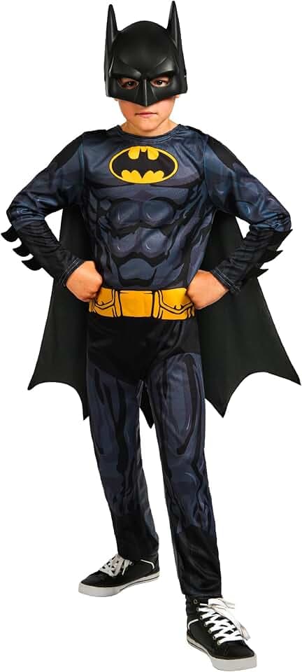 Rubie's 3014997-8000 Batman Kinderkostüm, Alter 7-8 Jahre, Jungen, Mehrfarbig
