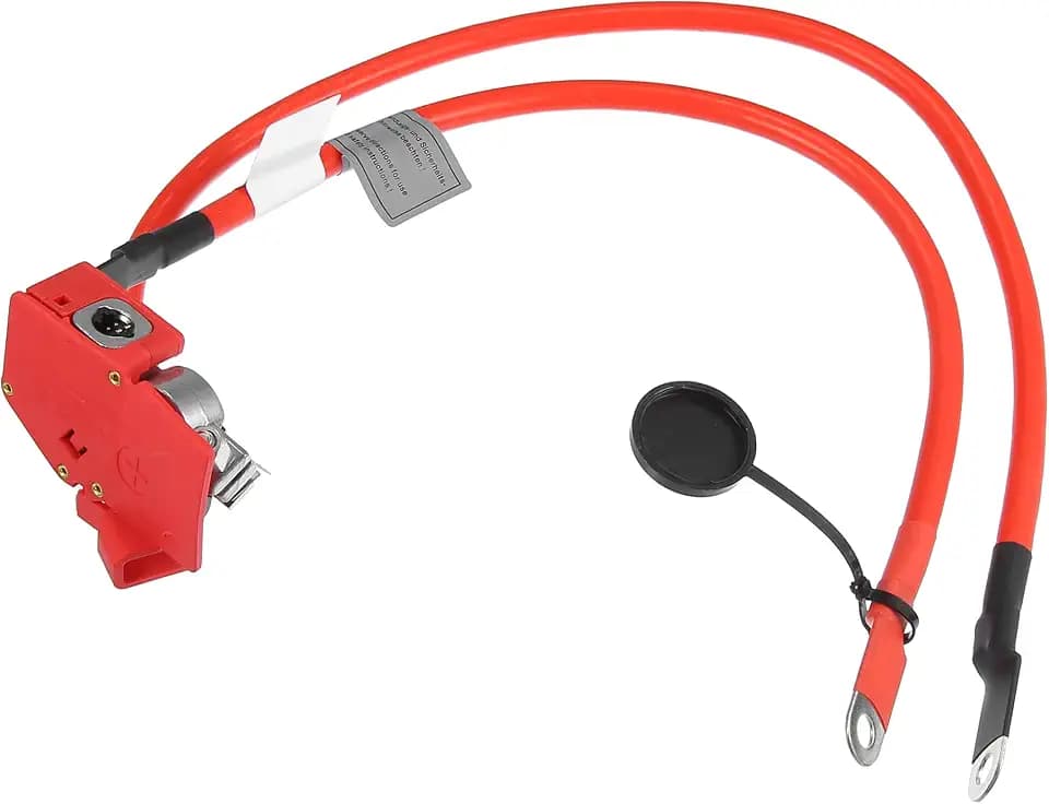 Car Positive Battery Terminal Cable Compatible for BMW 228i 2014-2016, Durable Plastic Red Fuse Blow Off Cable Lead Wire Plus Pole