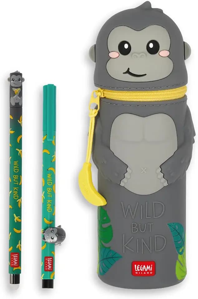 LEGAMI - Set 1 Löschbarer Stift + 1 Kawaii + 1 Lovely Pen - Gorilla