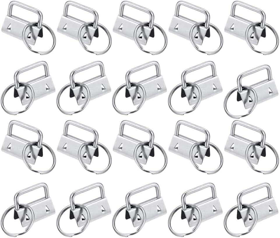 Schlüsselband Rohlinge, Wristlet Hardware, für DIY handgemachte Lanyards, Dekorationen, Silber, 40 Stück