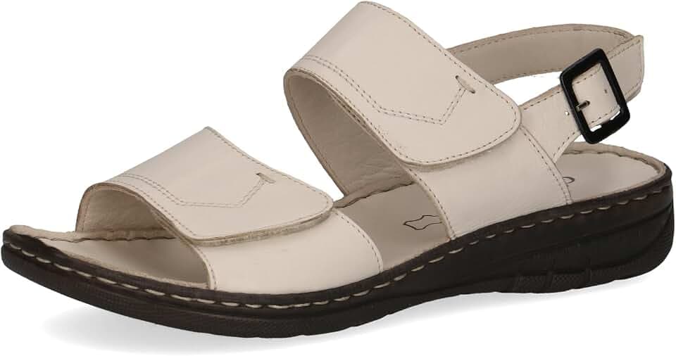 CAPRICE Damen Sandalen mit Absatz aus Leder Bequem