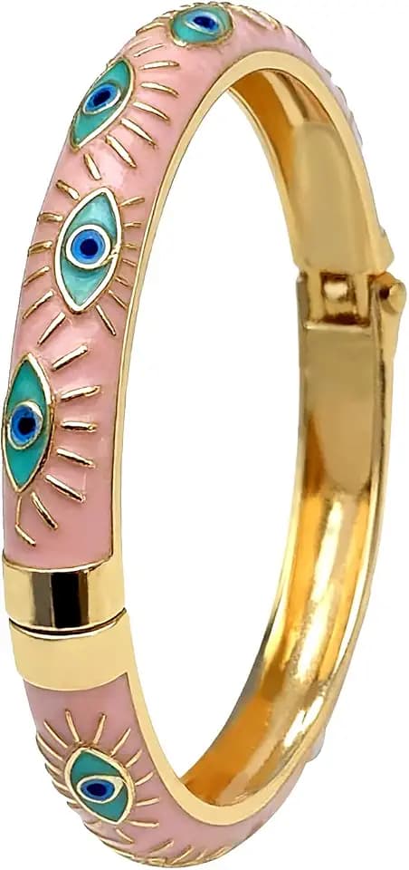 Cloisonne Handcrafted Enameled Bracelet,Flower Shaped Enamel Bling Chunky Bangle Trendy Cute Colorful Gold Plated Vintage Bracelets Stackable Wife Jewelry Friendship Gift