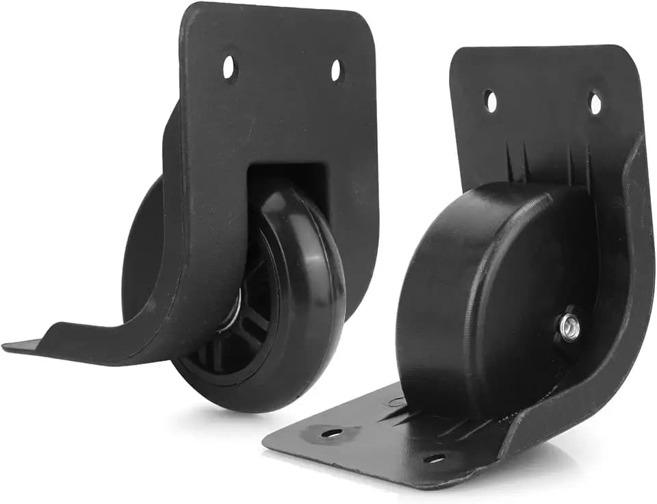 1 Pair Kofferrollen Gepäck Ersatzräder Gummi Koffer Ersatzräder Ersatzrollen(VD034)