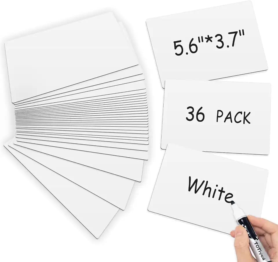 TOTiyea 36 Pack Dry Erase Magnetic Labels,5.6"x3.7" Strong Magnetic Backing