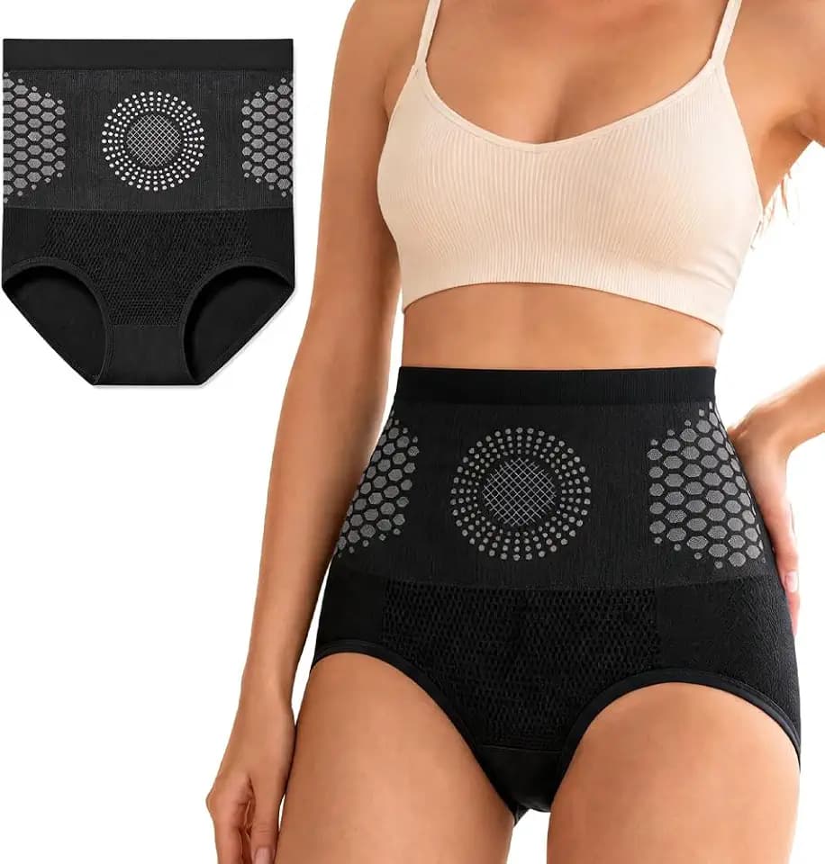 LOMUG Thermogene Fettverbrennungs Formungsshorts, 4-in-1 Fettverbrennungsshorts, Partikel-Sculpting-Shorts zur Fettverbrennung, Körperformung mit Hoher Taille, Bund und Bauchkontrolle