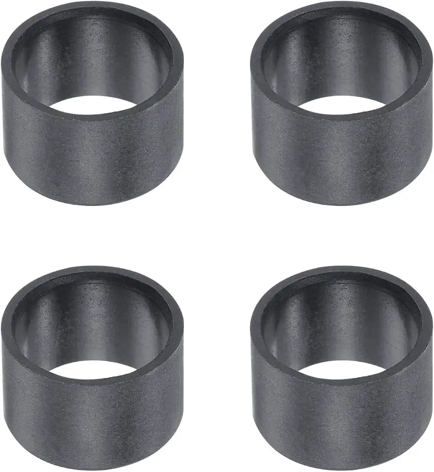 uxcell Sleeve Bearing 10mm Bore 12mm OD 8mm Length POM Wrapped Oilless Bushings Black 4pcs