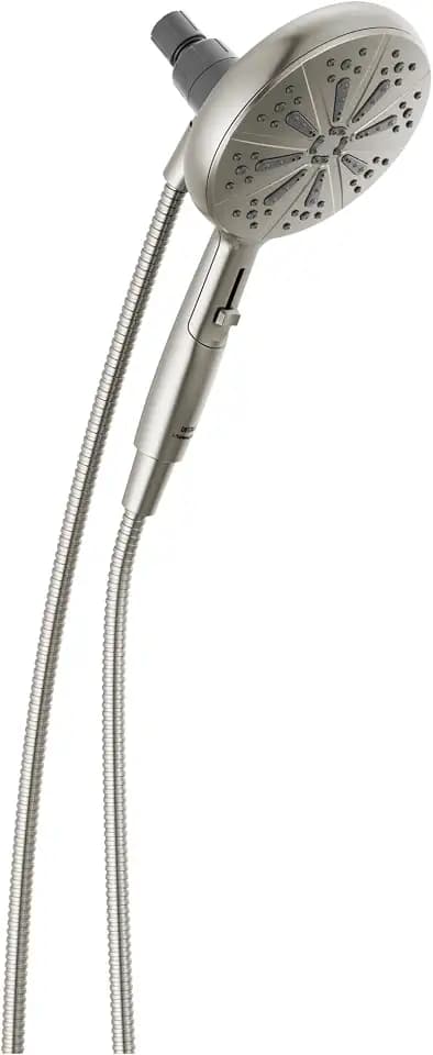 Delta Faucet 6-Spray SureDock Magnetic Shower Head with Handheld Spray, Brushed Nickel Shower Head with Hose, Showerheads & Handheld Showers, Handheld Shower Heads, Hand Shower, Stainless 75613-SN