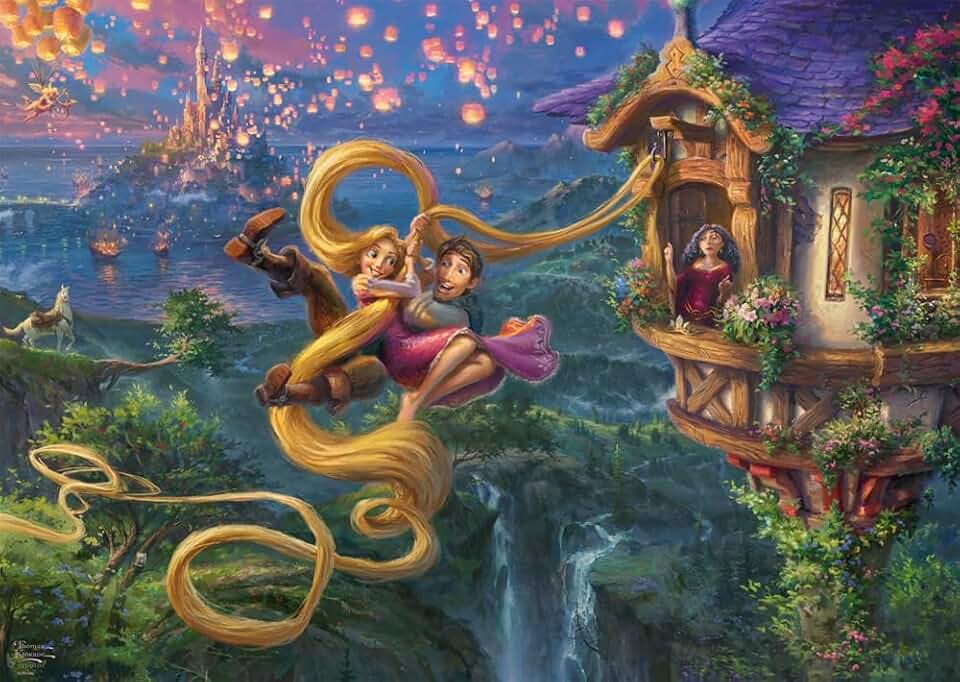 Schmidt 58034 Thomas Kinkade Disney Rapunzel Puzzle, 1000 Teile
