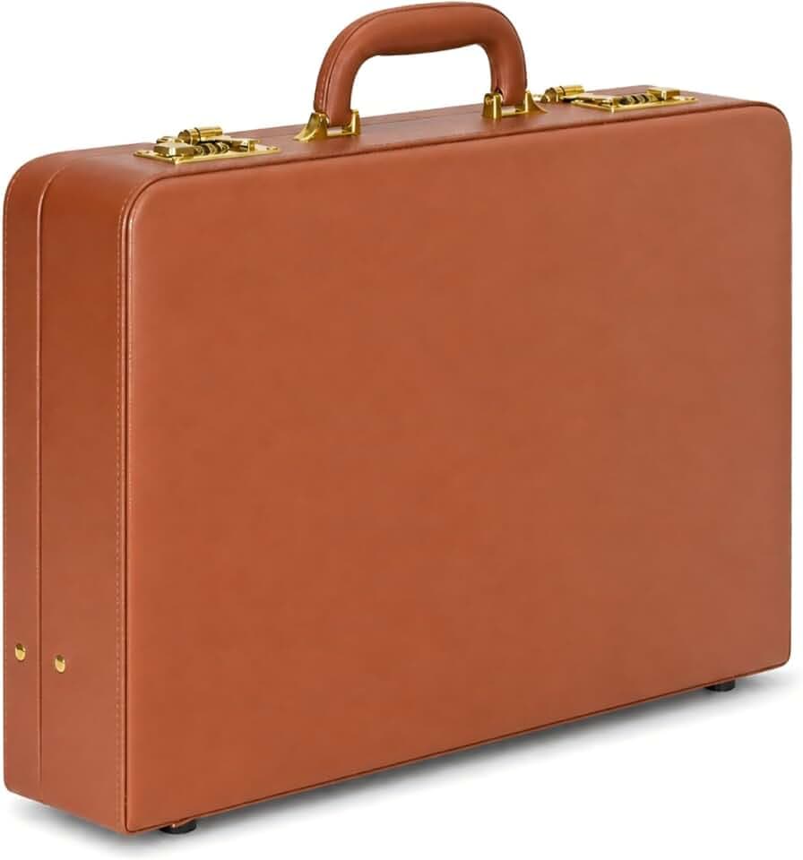 HAESTUS Briefcases for Men, Professional Leather Briefcase with Lock