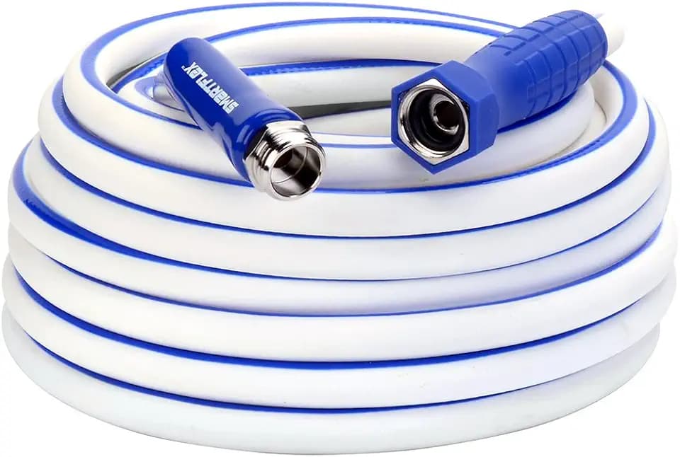 SmartFlex RV/Marine Water Hose, 1/2 in. x 50 ft., Hybrid, White - HSFRV450