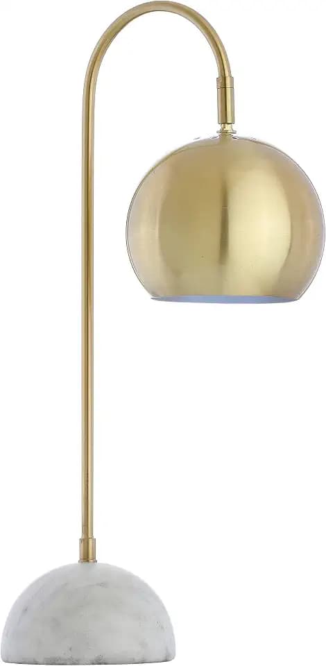 JONATHAN Y Stephen Arched 23.5" LED Task Table Lamp, Brass Gold/White