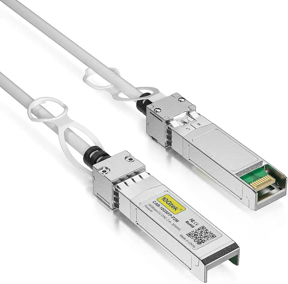 [Weiß] 10G SFP+ DAC Kabel 1-Meter(3.3ft), Twinax SFP+ Kabel für Cisco SFP-H10GB-CU1M, Meraki MA-CBL-TA-1M, Ubiquiti UniFi, D-Link, Supermicro, Netgear, Mikrotik, Open Switches