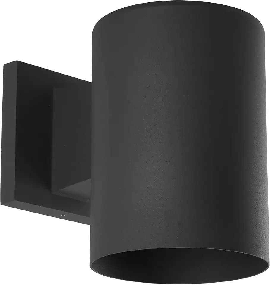 Progress Lighting Cylinder Outdoor Wall Light, Black