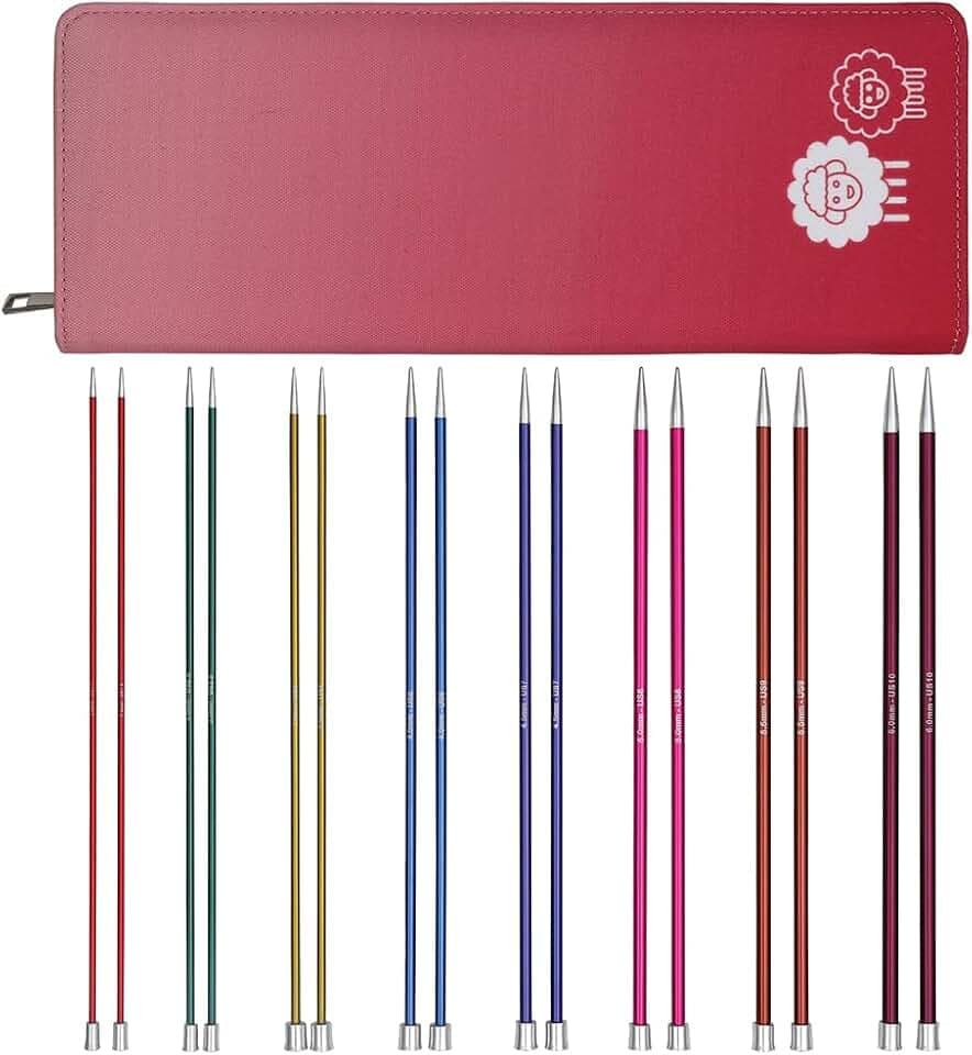 KnitPro Zing Deluxe Lange-Nadel-Set 16" (40cm) | 8 Größen (2,5 mm bis 6 mm)