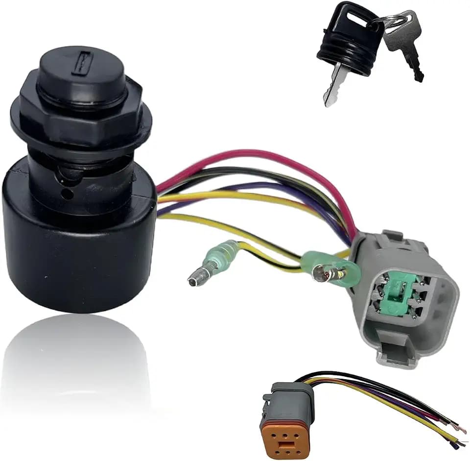 129572 Ignition Switch with Key for Tracker Boats with 2 Keys 3 Position